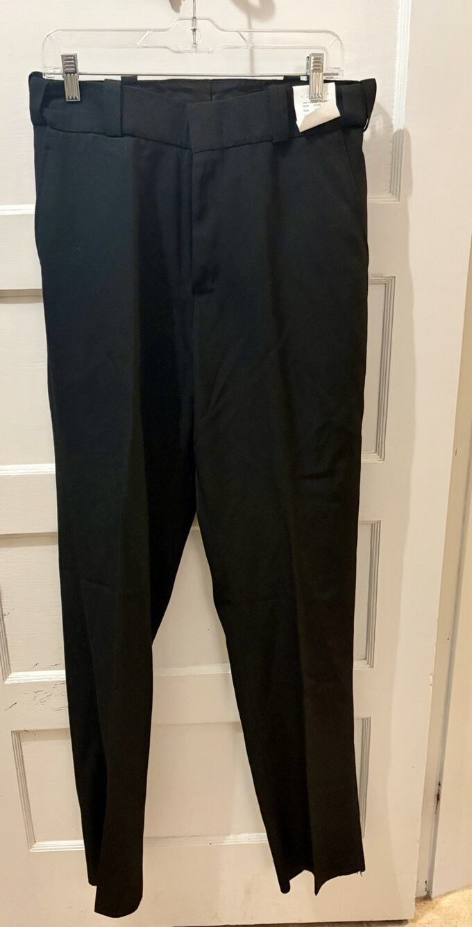 Anchor Uniform Men’s Navy Wool Dress Pants Flat Front Straight Leg 32 Unfinished